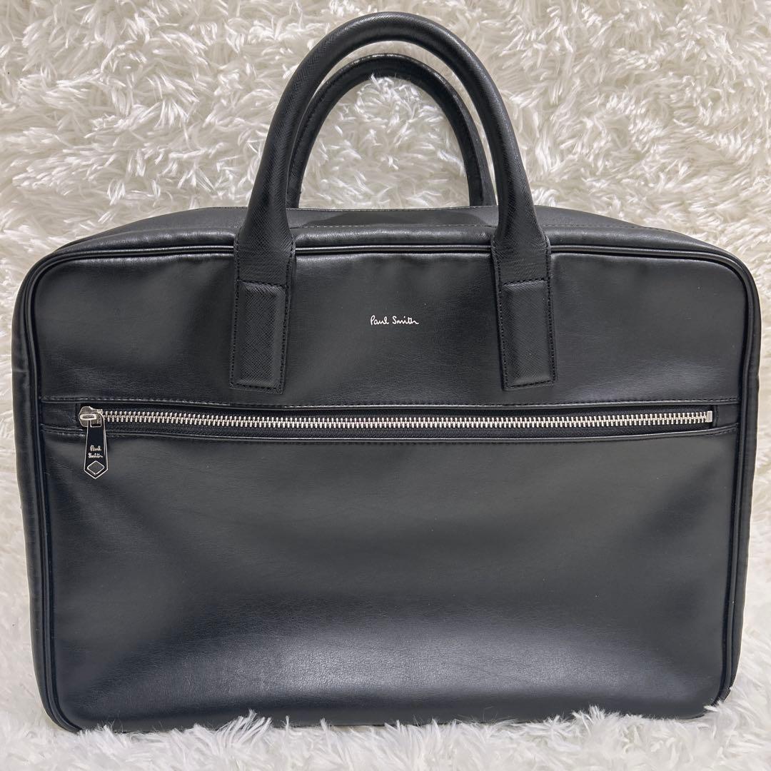 ポールスミス ビジネスバッグ ブリーフケース レザーブラック 2WAYショルダー