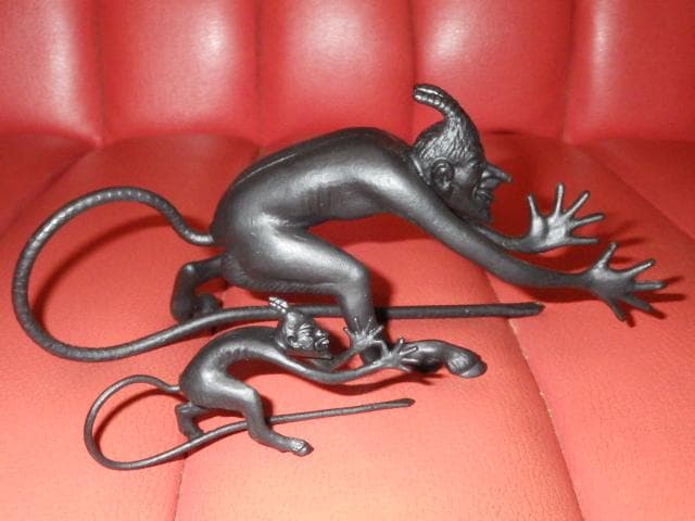 70’S★デビル★オブジェ★置物★2体セット★悪魔★サタン★ソビエト★ビンテージ