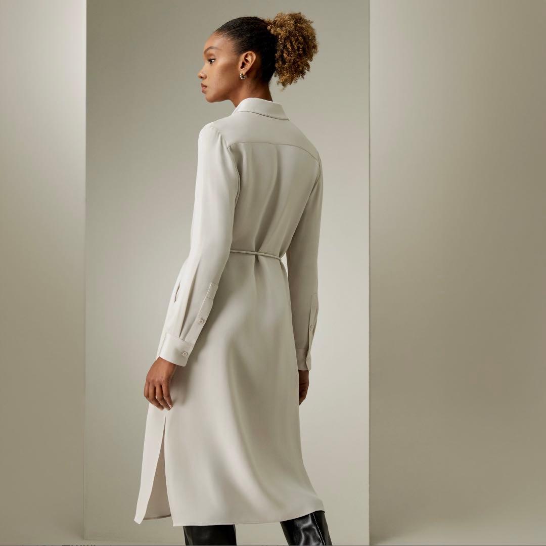 リリーシルク 30匁 ロープ シルク シャツワンピース