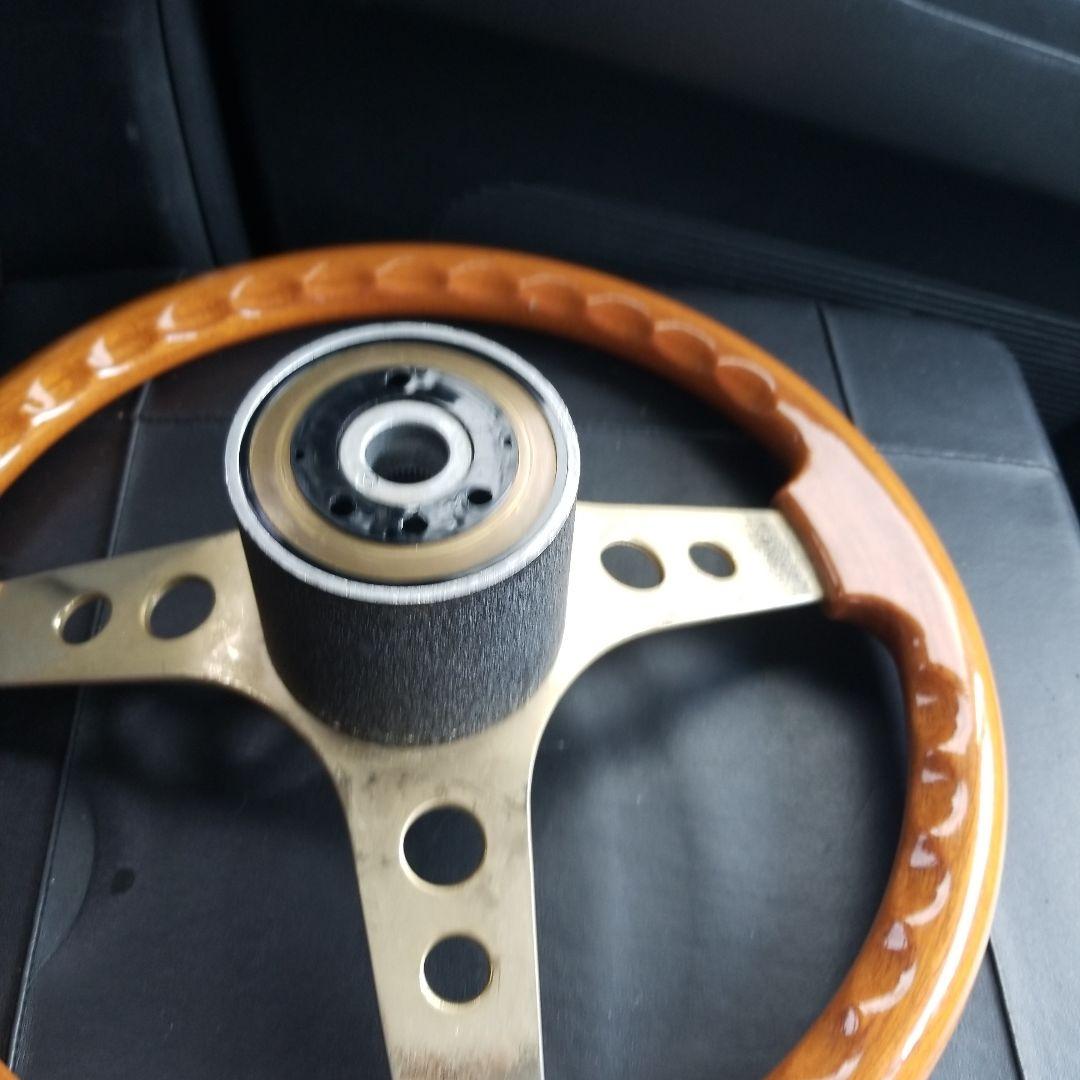 O.B.A. ウッド ステアリング 3スポーク 35Φ