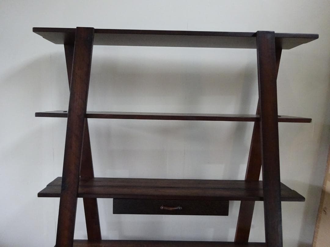 民芸家具　和モダン　オープンシェルフ　飾り棚　天然木　無垢材　美品