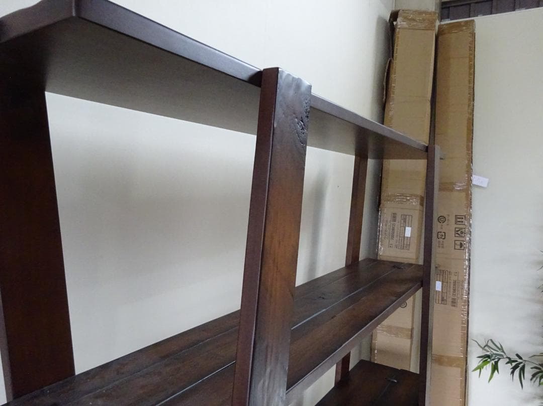 民芸家具　和モダン　オープンシェルフ　飾り棚　天然木　無垢材　美品