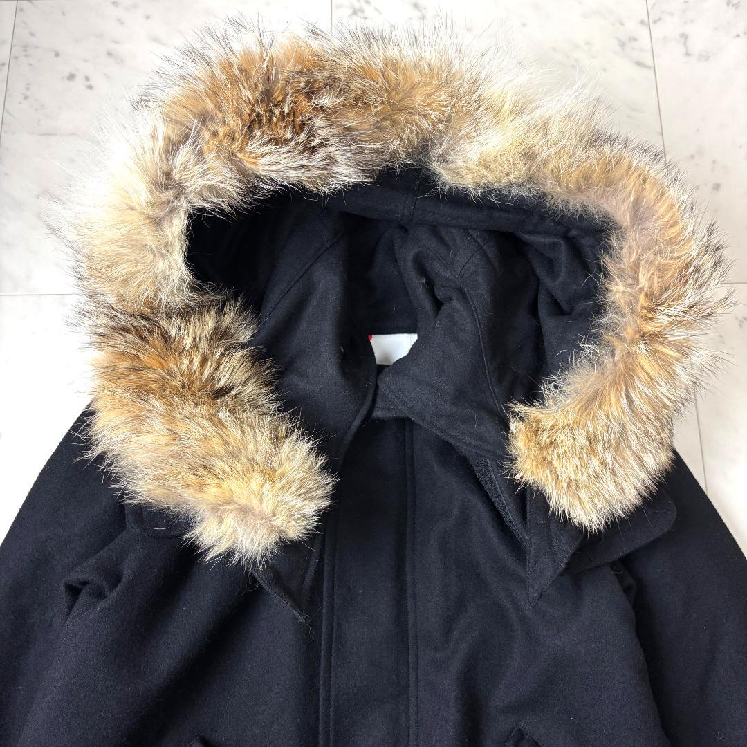 マーカ marka 中綿 S モッズコート ウール コヨーテ ファー 1 黒