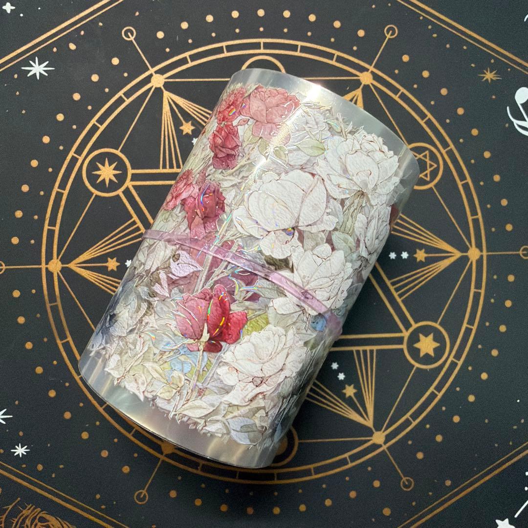 【8949】海外　マステ　中古巻　貝殻光マスキングテープ