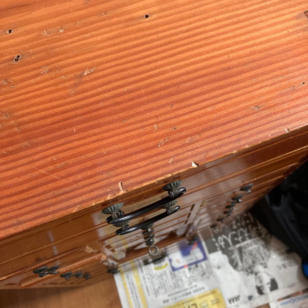 木製引き出し収納棚 薬棚