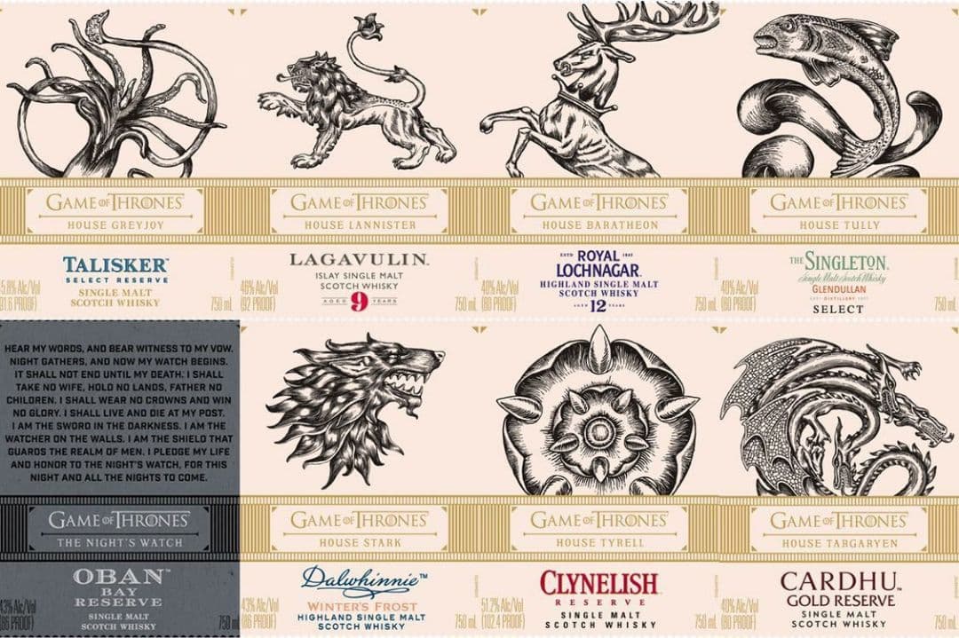 ゲーム・オブ・スローンズ シングル・モルト・コレクション　全８本セット