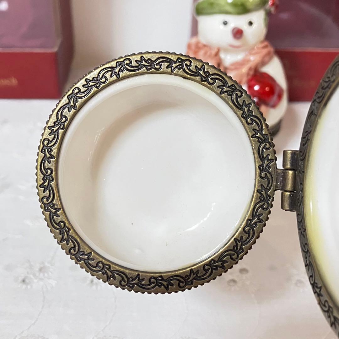 ビレロイ&ボッホ スノーマン 雪だるま 小物入れ トリンケットボックス