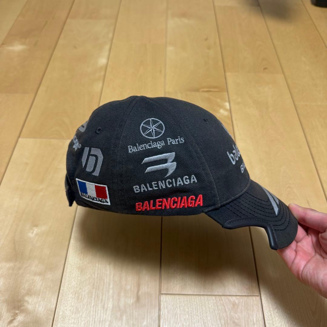 【希少】BALENCIAGA キャップ L 企業ロゴ風 刺繍