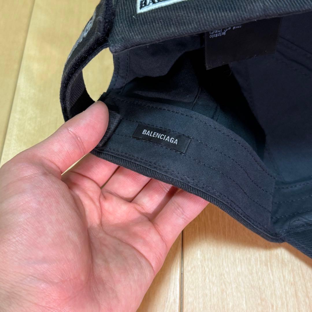 【希少】BALENCIAGA キャップ L 企業ロゴ風 刺繍