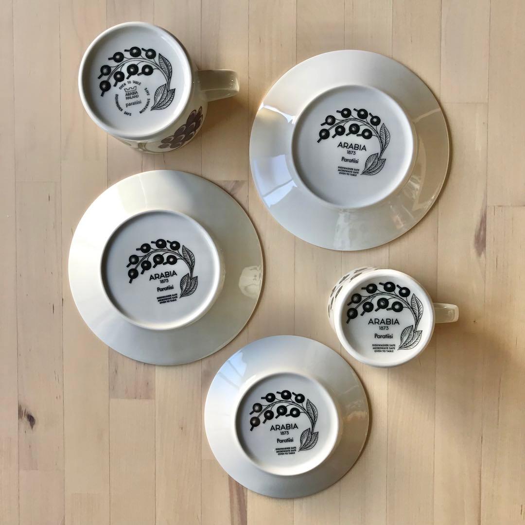 アラビア　パラティッシ　パープル　ブラック　食器　5点　セット　北欧　おしゃれ