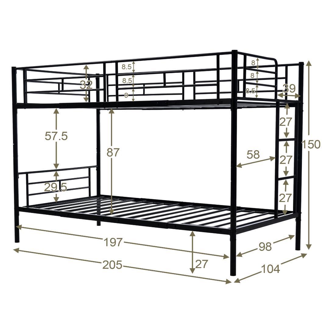 三段ベッド 3段ベッド スチール 耐震 ベッド シングル パイプベッド 社員寮