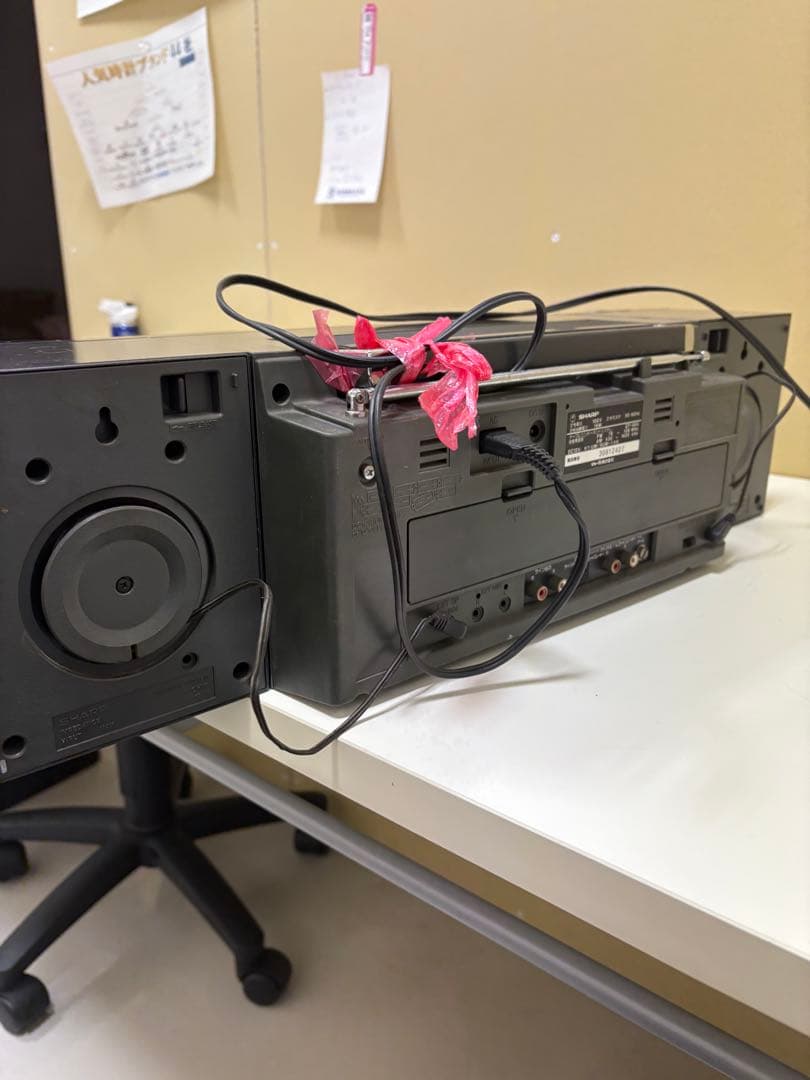 【SHARP】QT-88 ダブルカセットラジカセ 昭和レトロ 通電OK ジャンク