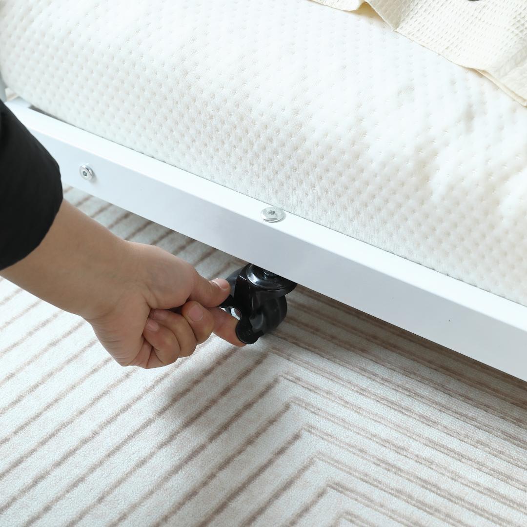 【高さ110cm】ロフトベッド 親子ベッド パイプベッド キャスター付 収納