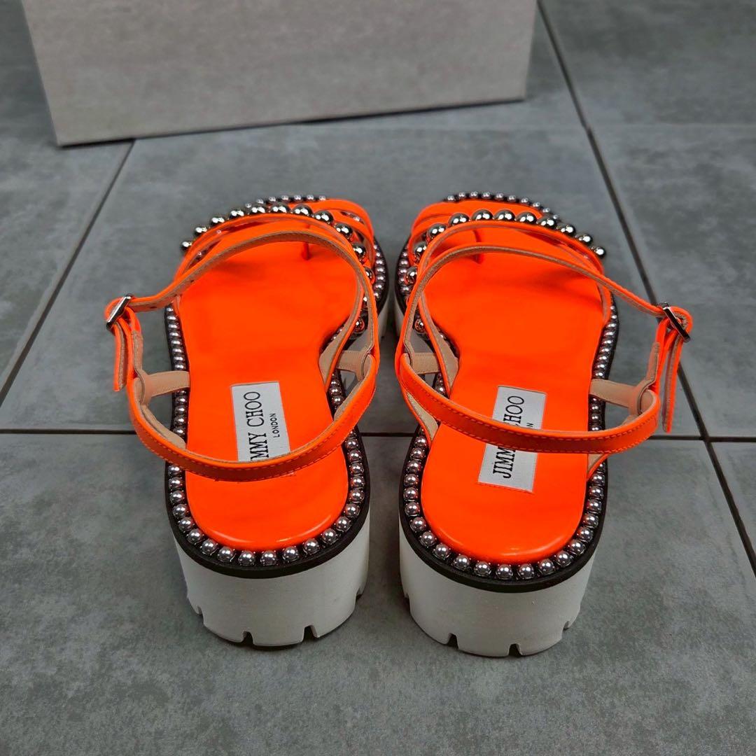 美品 JIMMY CHOO DESI FLAT ジミーチュウ