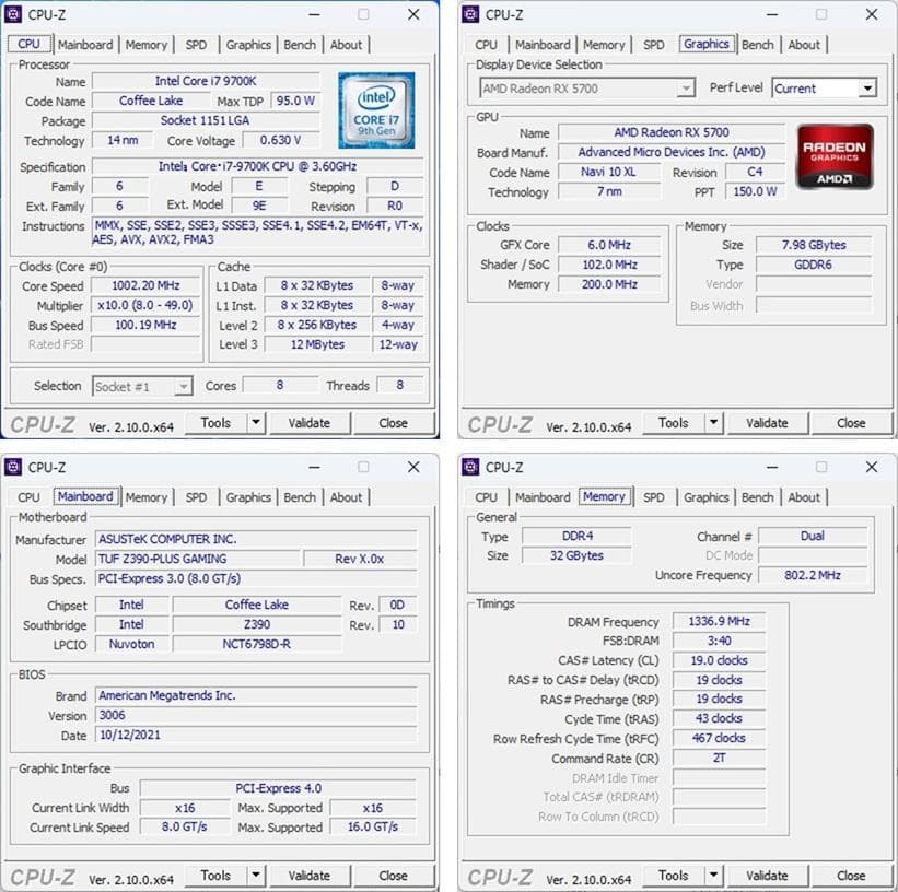 ゲーミングPC/Core i7 9700K/RX5700/メモリ32GB