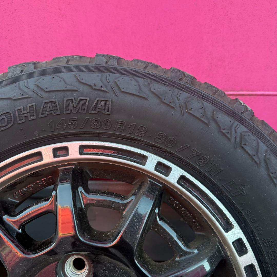 軽バン軽トラマッドタイヤ4本セット ジオランダー 145/80R12 12×4J