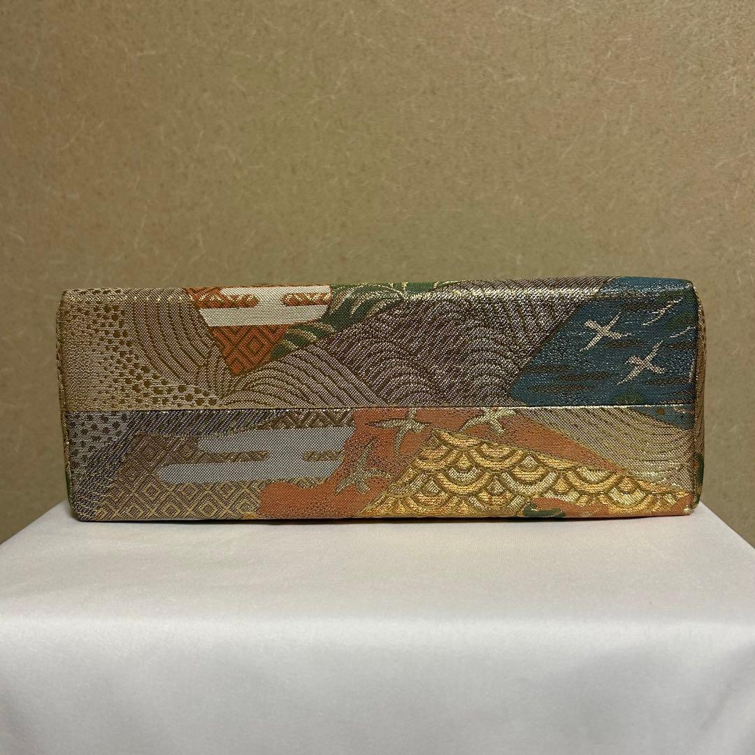 116和装小物　和装バッグ　利休バッグ 帯地使用