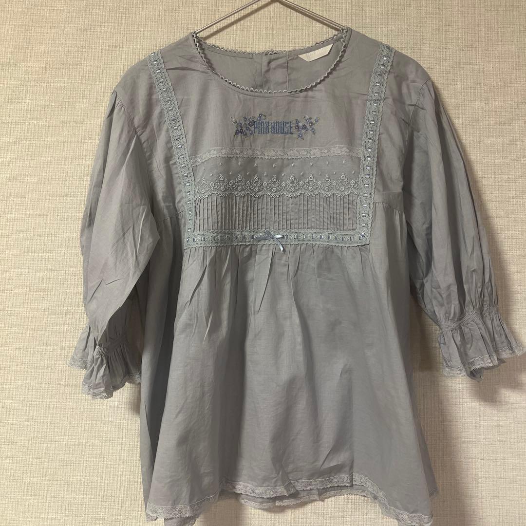 【美品】フランス製レース使いブラウス