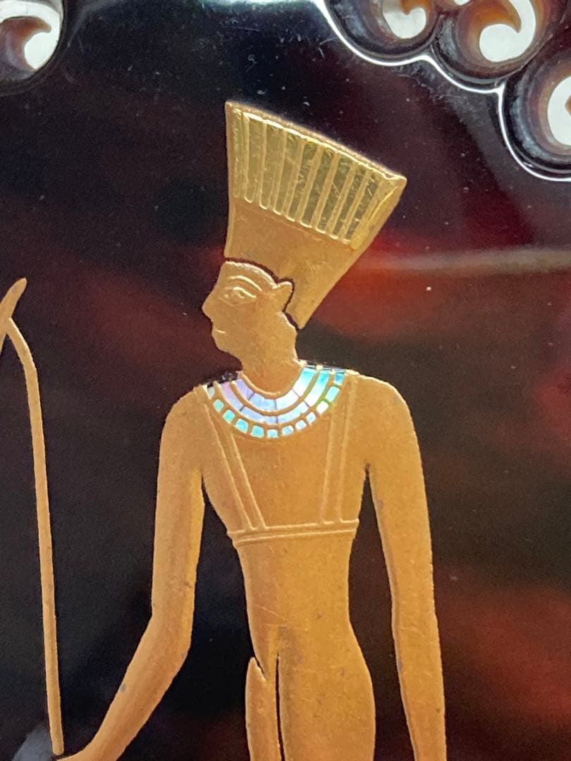 希少 大きめ 蒔絵師 松山武司作 本鼈甲 金蒔絵 ブローチ ペンダント 螺鈿