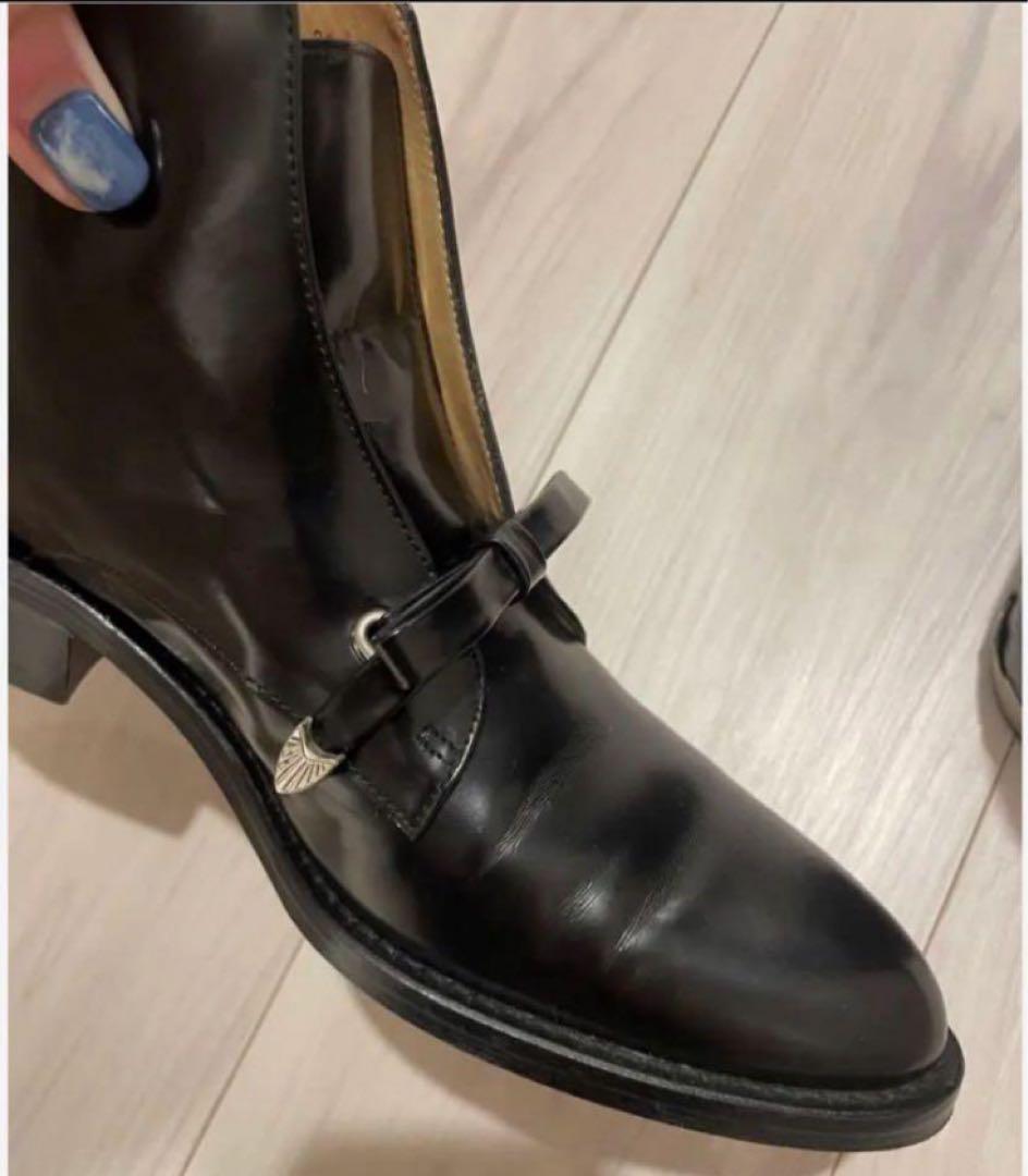 【TOGA PULLA】ウエスタンバックルリボン ショートレザーブーツ 38