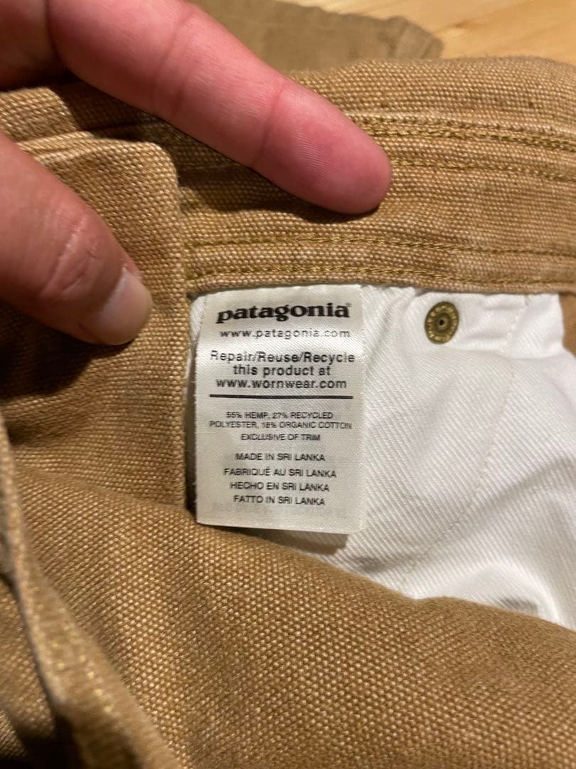 パタゴニア ヘンプ ブラウンオーバーオール・つなぎ 34 ヘンプ