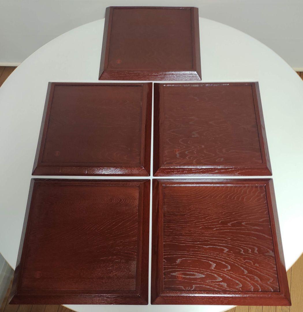 人間国宝　大野昭和斎　霞塗　懐石膳　5客セット