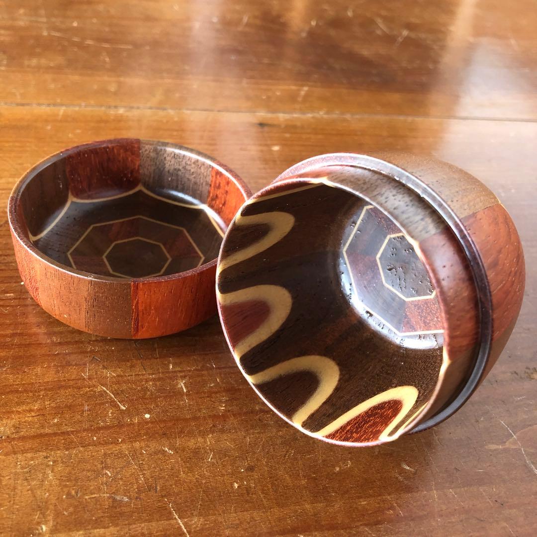 寄木細工 箱根細工 棗 無垢 茶入れ なつめ 合子 茶道具 茶道 抹茶 茶筒