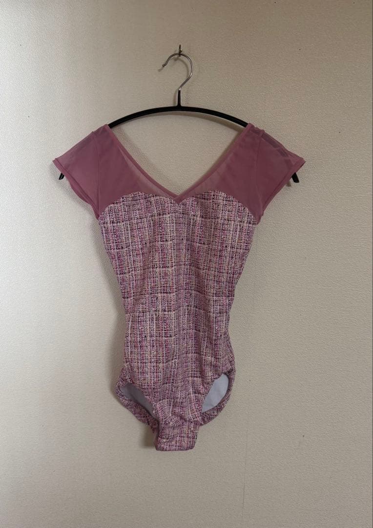 stina スティナ　レオタード　復刻版　ツイード　ピンク　M バレエ