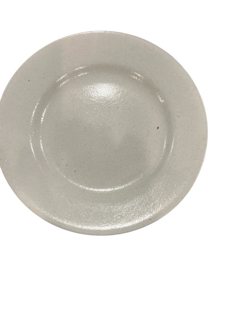 クリーム色 陶器 ケーキスタンド 約20.5cm