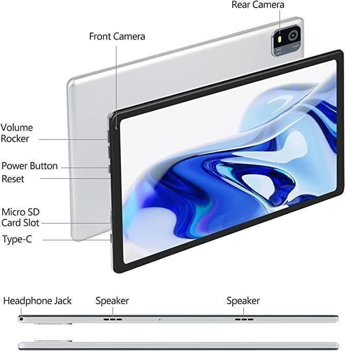 Android12 タブレット 10インチ Wi-Fiモデル グレー