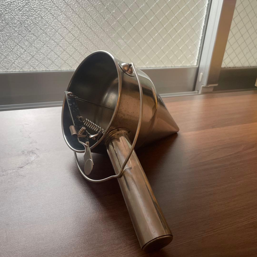 ステンレス製スプリング機構付き漏斗