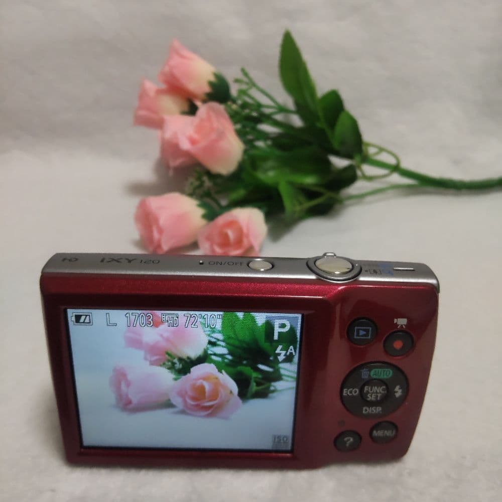 キャノン　Canon IXY120 レッド　簡易動作確認済み 充電器付き