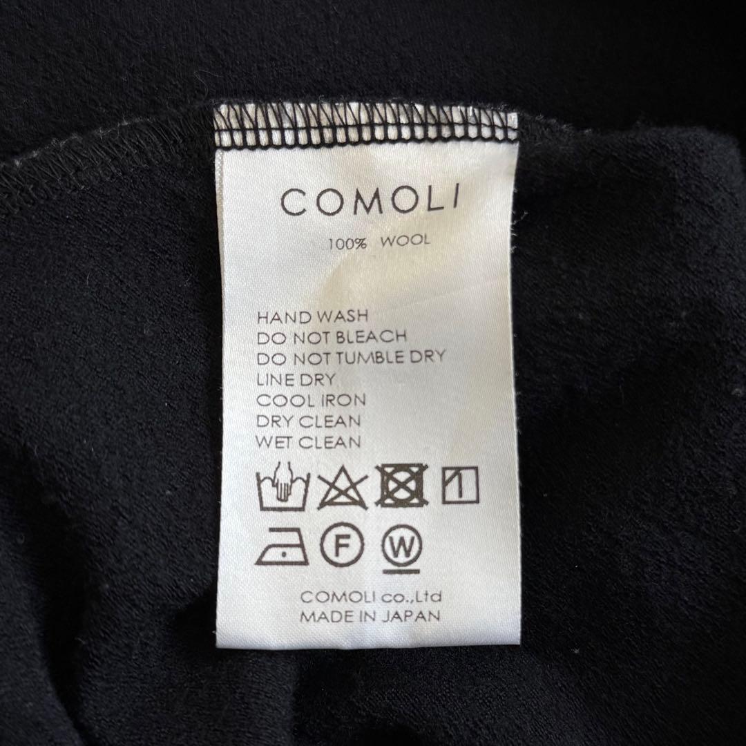 20AW COMOLI ウール天竺 タートルネック 長袖 紺