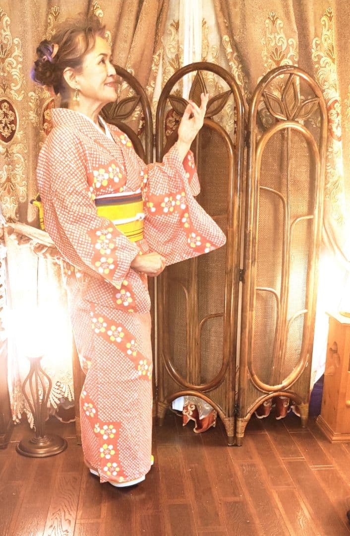 【千寿】/アンティークピンクの可愛い絞り浴衣帯付き