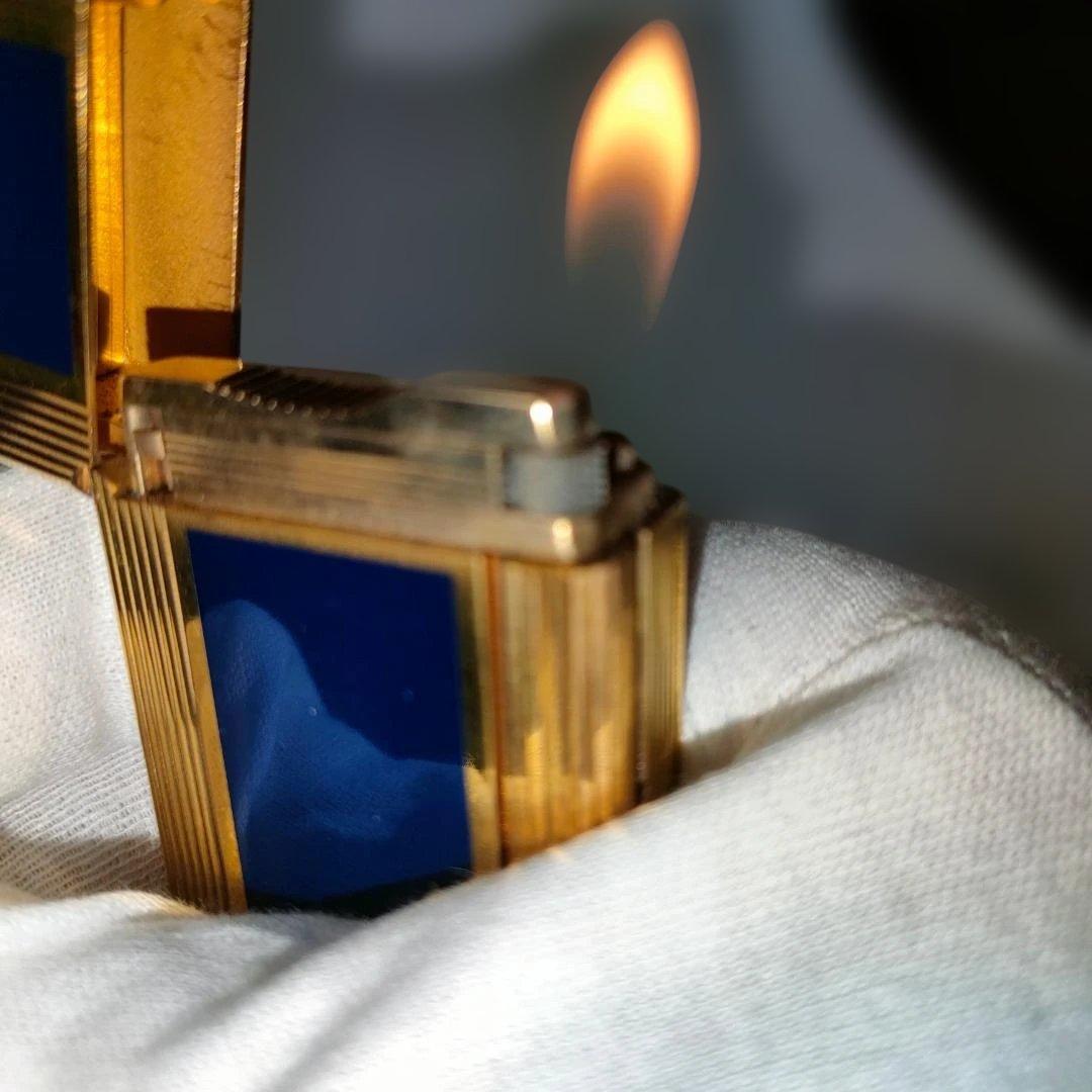 ST デュポン ライター ウィンザー ナチュラルブルーラッカー＆ゴールド