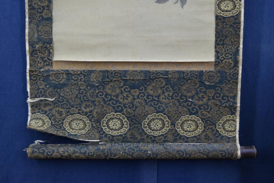 谷文晁/枯木叭叭鳥図/掛軸☆宝船☆Z-931