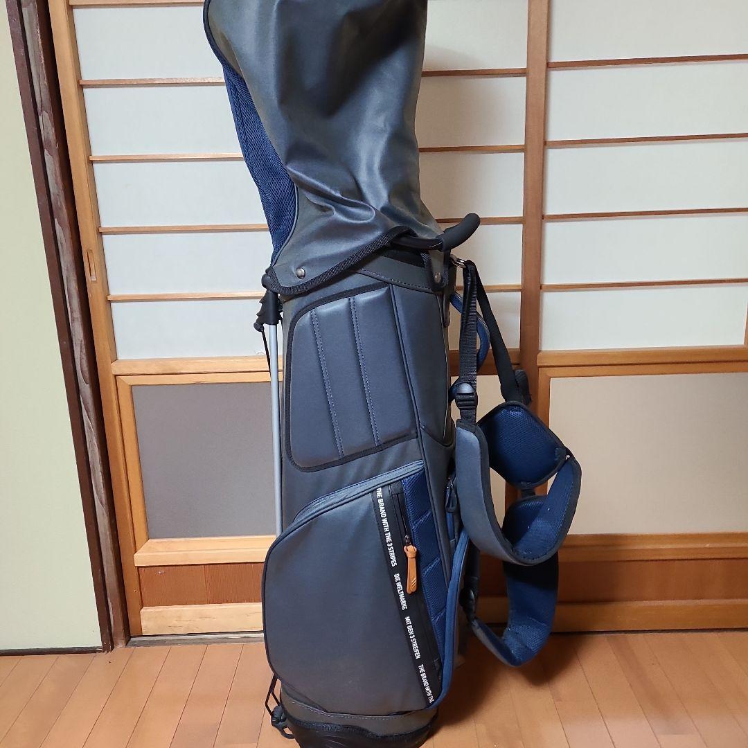 adidas Three Stripes キャディバッグ ネイビー