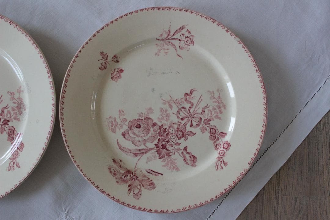 【B】2枚セット【サルグミンヌ】フォンタンジュプレート /フランスアンティーク