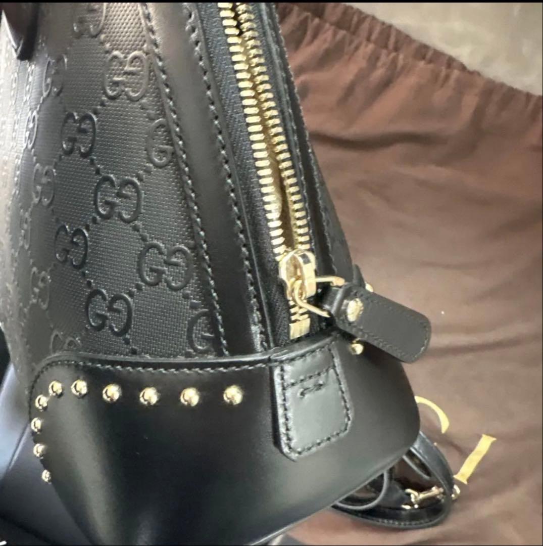 GUCCI グッチ ハンドバッグ レザー 黒