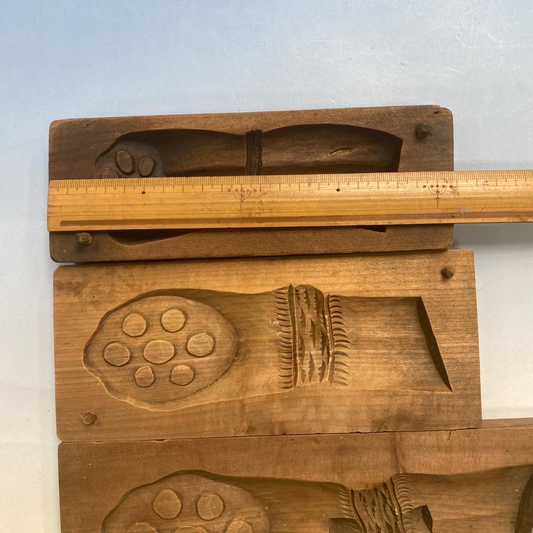 コレクター向け　和菓子道具　木型「蓮根」 3種類セット