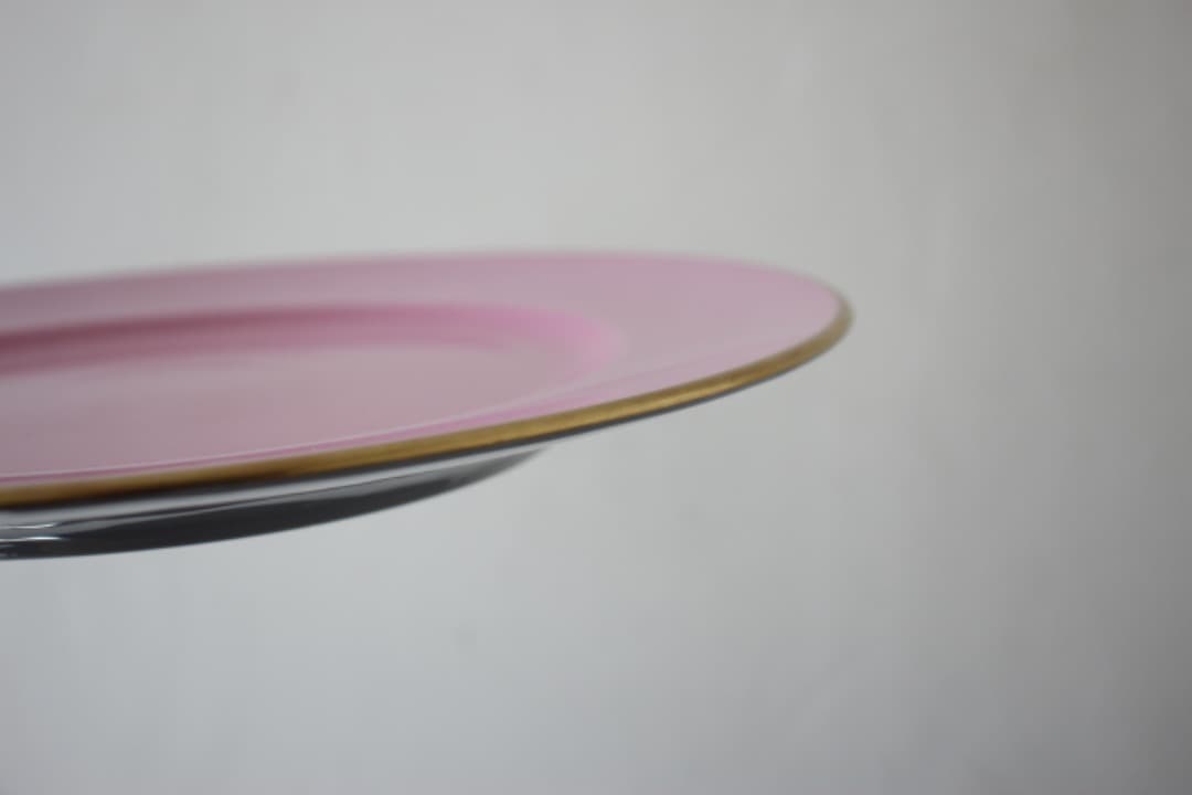 イタリア　リチャードジノリ　ドッチア窯　３０cm　金彩プレート　ピンク