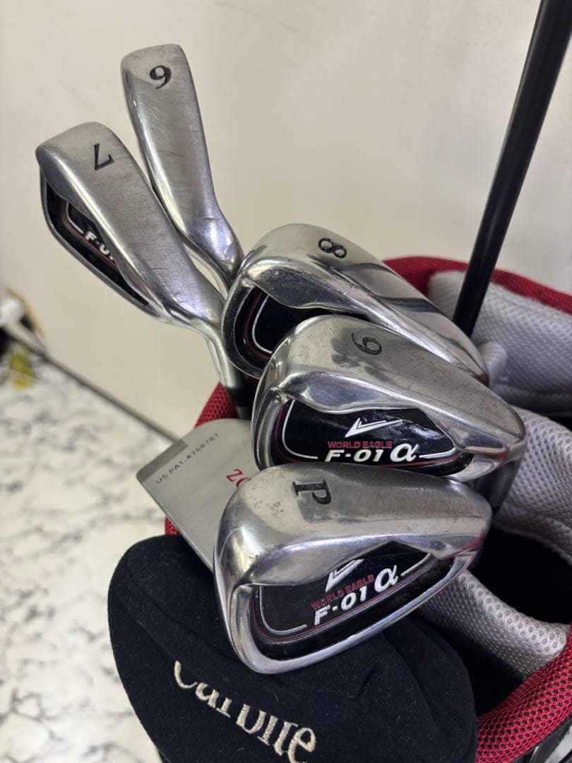【超お買得】 F-01α×NIKEキャディバッグメンズゴルフクラブセット