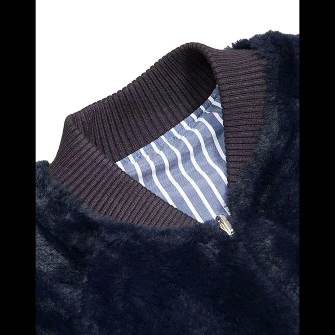 muta★リバーシブルファーMA-1ブルゾン★ネイビー★2way