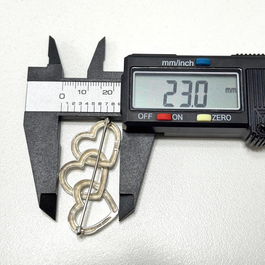 美品 ティファニー ブローチ トリプルハート シルバー 925