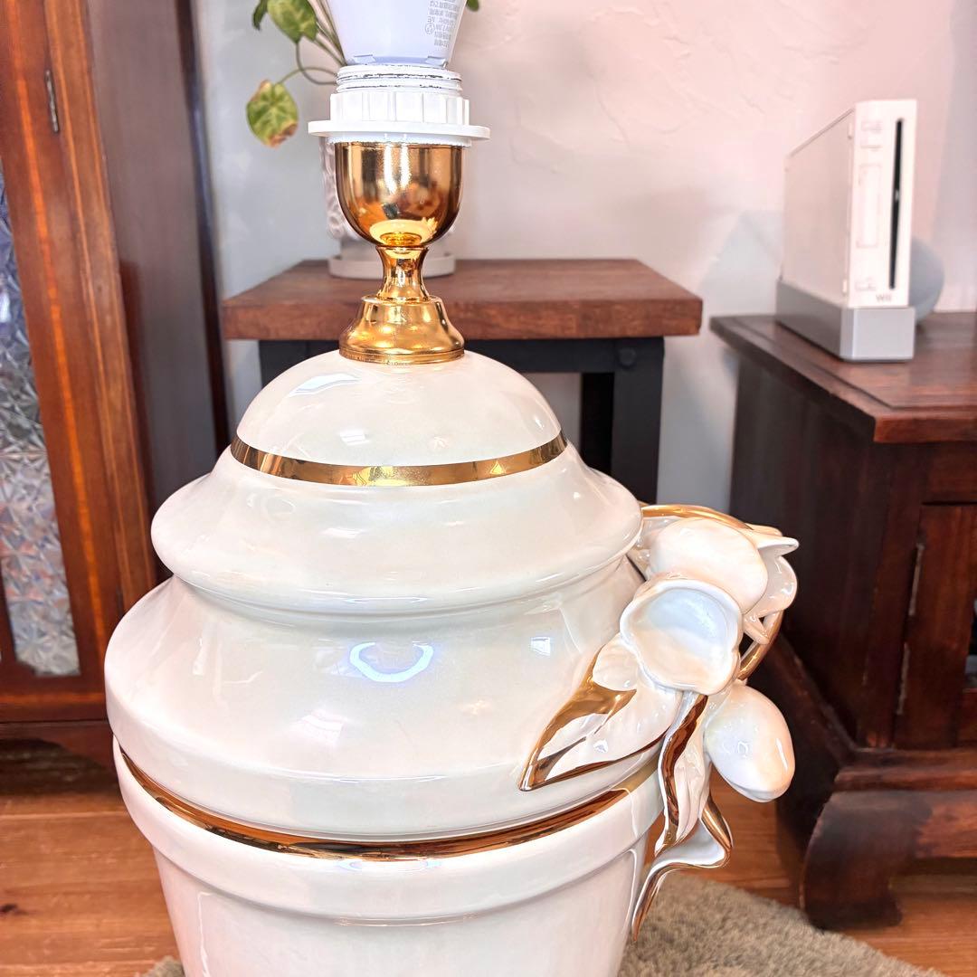 ✨24金使用！？✨ahura アウラ イタリア製 ランプ 陶器 アンティーク