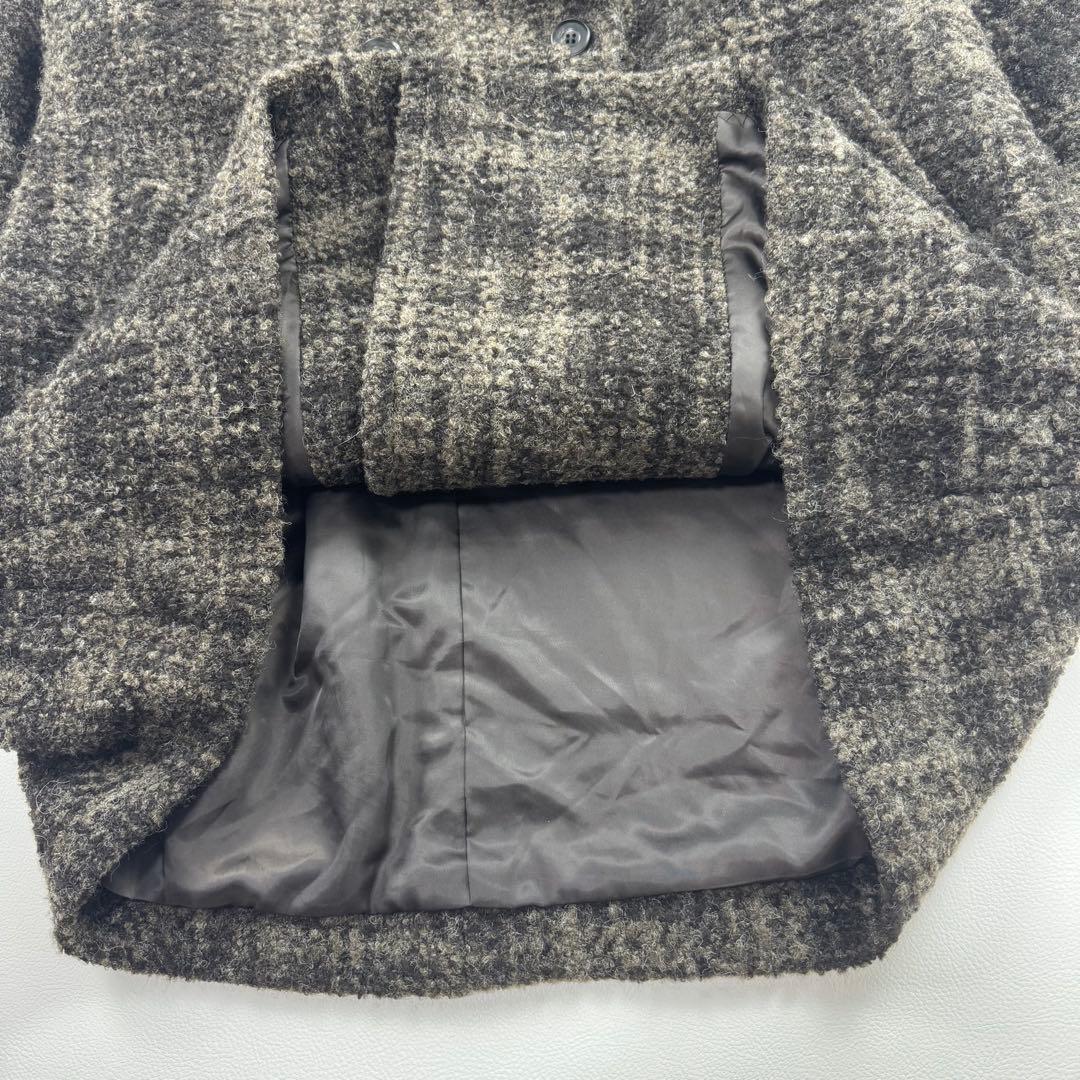 ジャーナルスタンダード BALLIツイードビッグカラーミドルコート ダブル