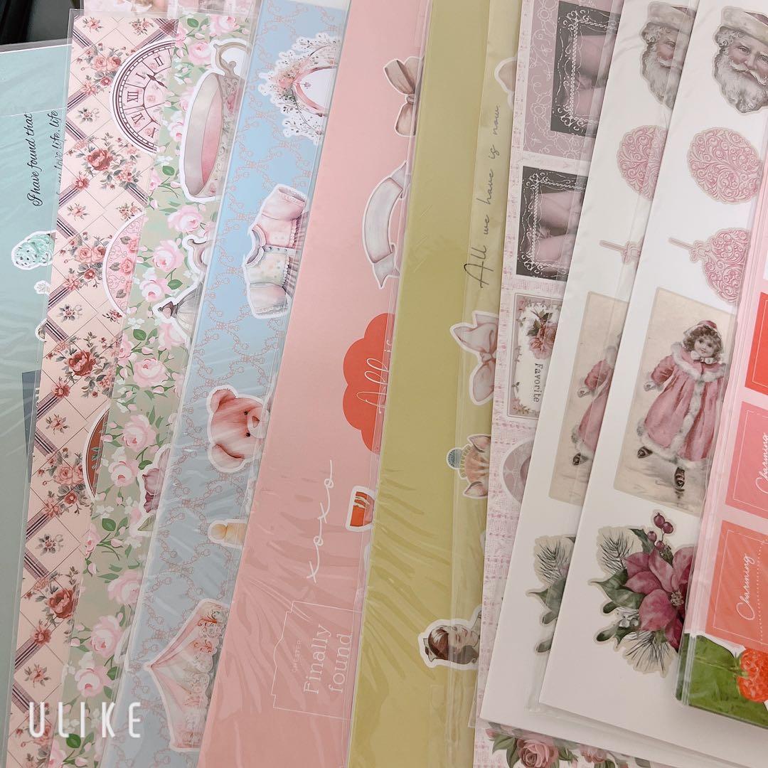 コラージュ素材 トレペ コラージュシート 紙モノ デザインペーパー まとめ売り