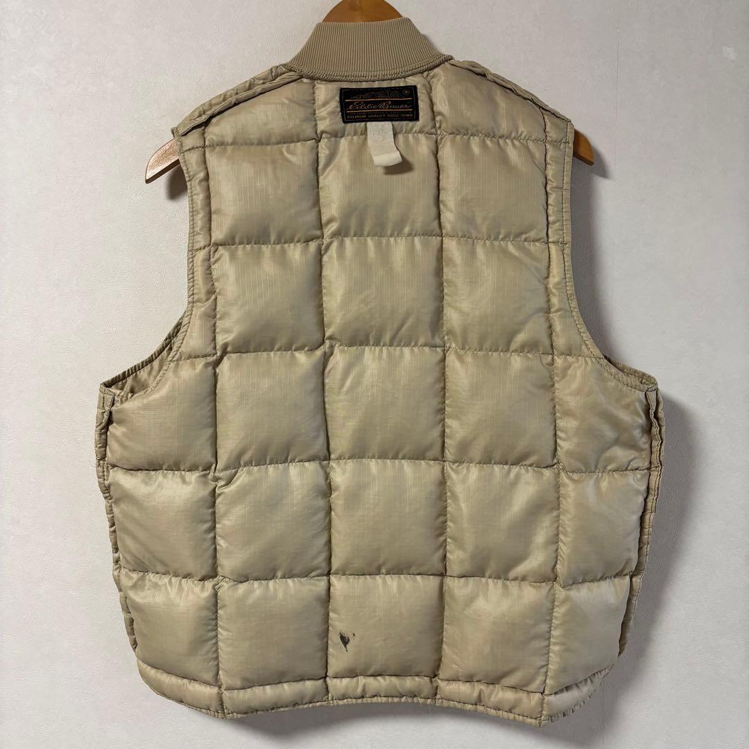 70's ビンテージ エディーバウアー ダウン ベスト L USA製 黒タグ
