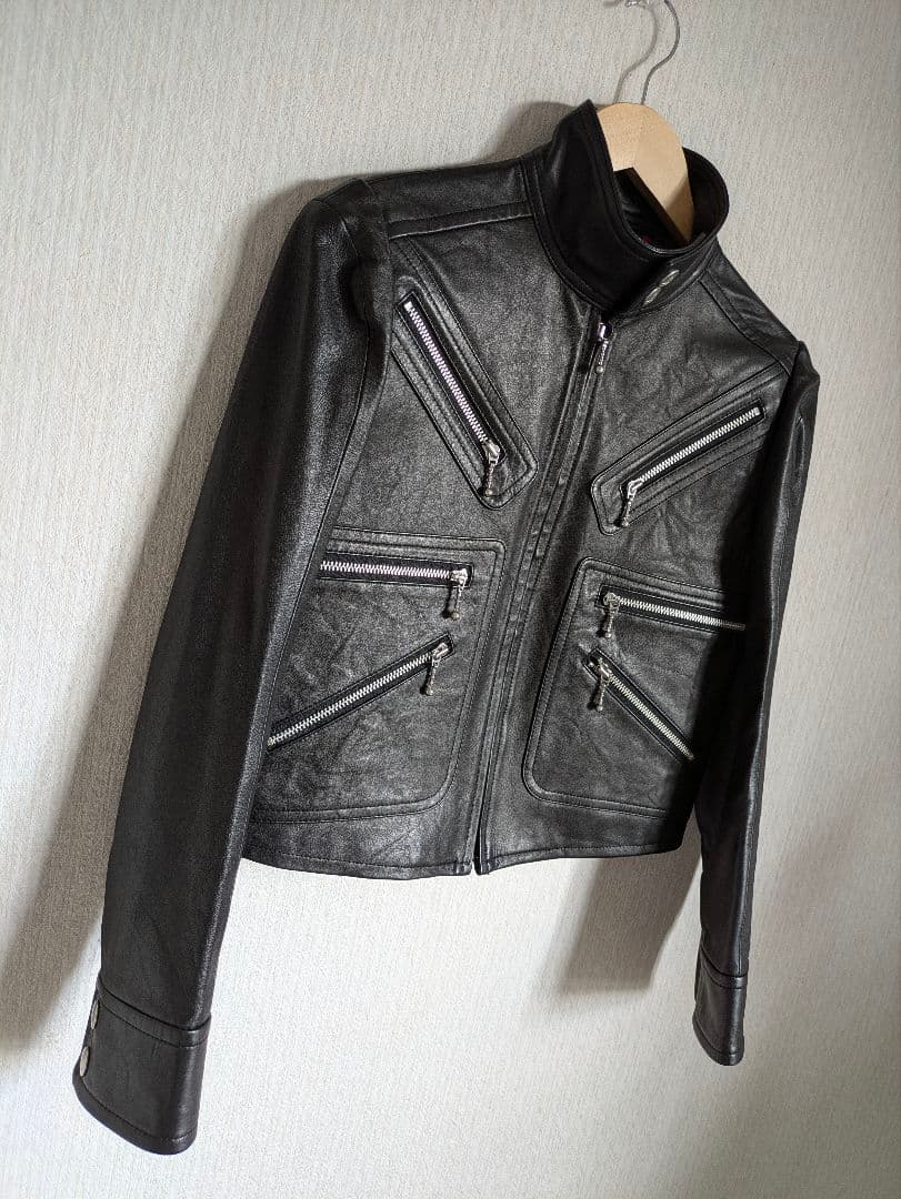 vivienne westwood レザー ライダースジャケット 6連ZIP