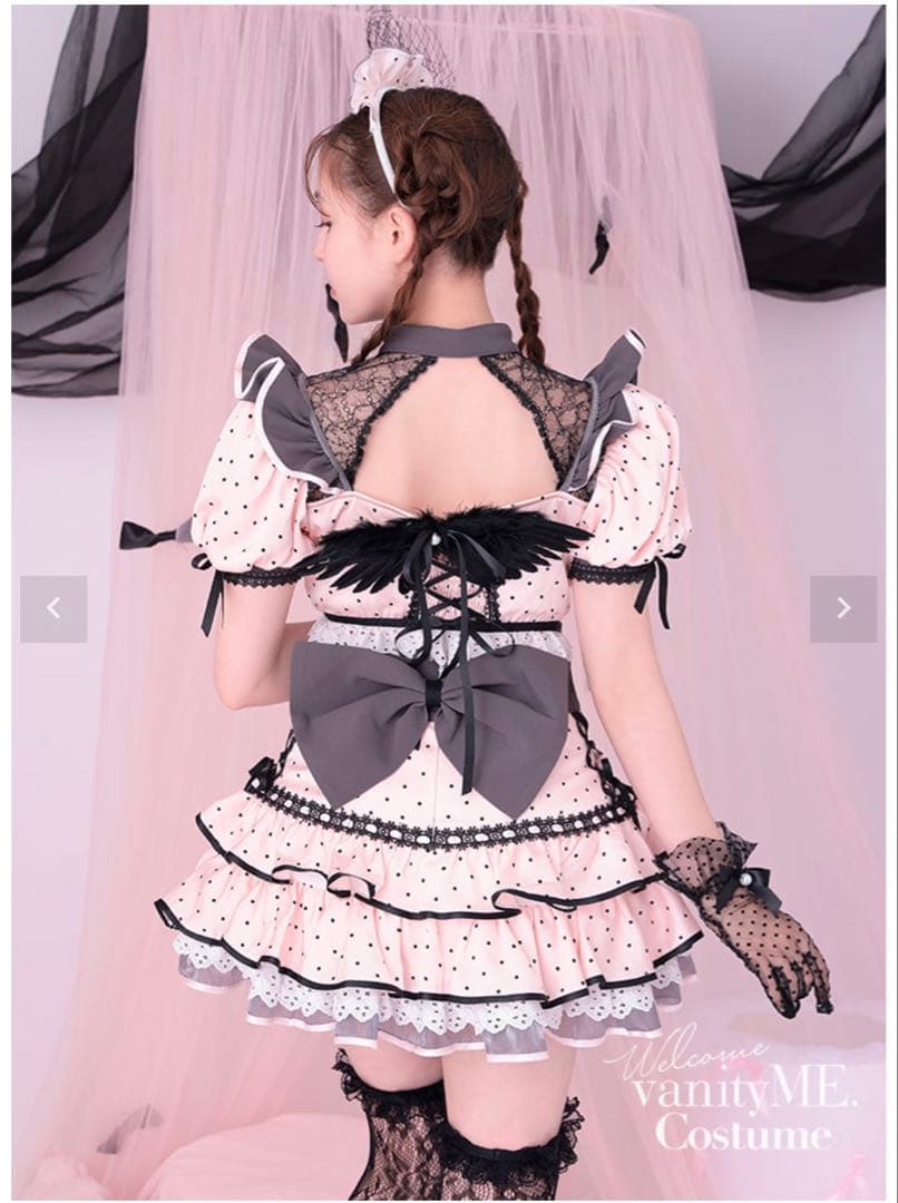 Malymoon メイド服 コスプレ衣装 ピンク・黒